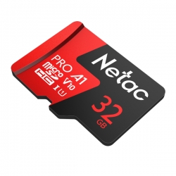 Netac P500 Extreme Pro MicroSDHC 32GB V10/A1/C10 up to 100MB/s, retail pack card only