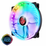 ANEMI 20 RBW 0R40B00173 (200mm ARGB PWM fan), Ultra high-volume air delivery, 5V addressable LED, Anti-vibration rubber pads on all corners, 32pcs LEDs to provide vivid Illumination, O-type LED brings visible color