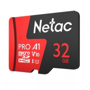Netac P500 Extreme Pro MicroSDHC 32GB V10/A1/C10 up to 100MB/s, retail pack card only
