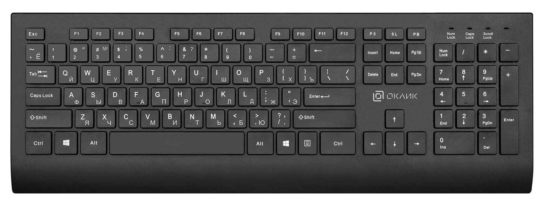 Клавиатура Оклик 155M черный (1678057)