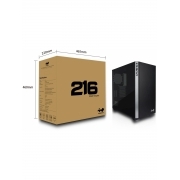 Корпус Inwin CL713 (216) черный без БП ATX 3x120mm 2xUSB2.0 audio bott PSU
