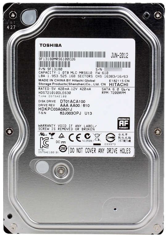 Жесткий диск Toshiba DT01ACA100 1Tb