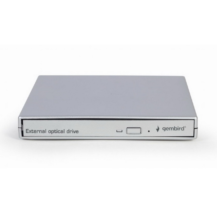 Внешний DVD-привод Gembird DVD-USB-02-SV  с интерфейсом USB 2.0 пластик, серебро (115681)