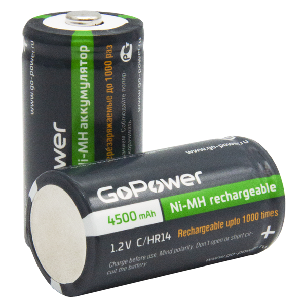 Аккумулятор бытовой GoPower HR14 C BL2 NI-MH 4500mAh (00-00018322)