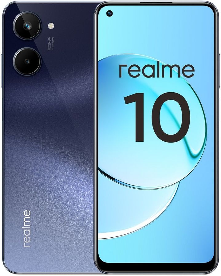 Смартфон Realme RMX3630 10 128Gb 4Gb, черный 
