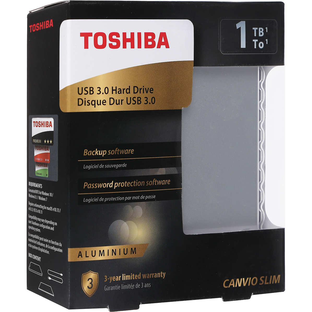 Внешние HDD и SSD toshiba 1TB HDTD310ES3DA