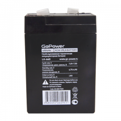 Аккумулятор свинцово-кислотный GoPower LA-660 6V 6Ah (00-00017023)