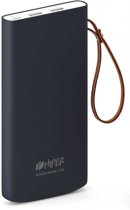 Мобильный аккумулятор Hiper Travel10K Li-Pol 10000mAh 2.4A+2.4A синий 2xUSB