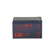 Battery CSB series GP, GP12120 F2, voltage 12V, capacity 12Ah (discharge 20 hours), max. discharge current (5 sec.) 180A, short circuit current 378A, max. charge current 3.6A, lead-acid type AGM, terminals F2, LxWxH 151x98x100.3mm., weight 3.67kg., service life 5 years.