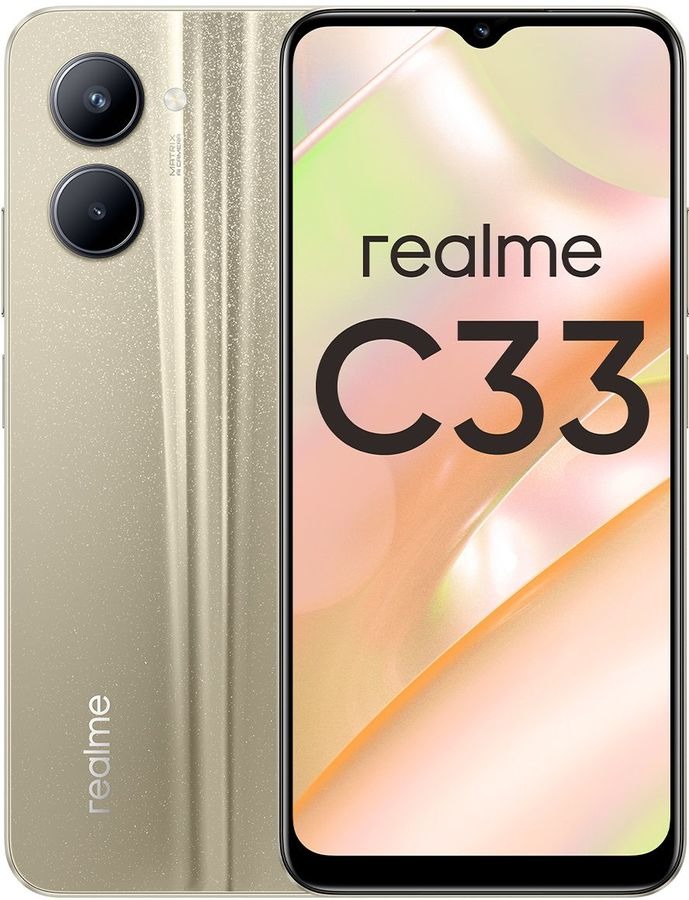 Смартфон Realme C33 64Gb 4Gb, золотой 