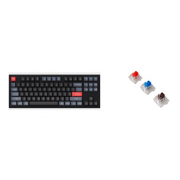 Проводная Клавиатура механическая Keychron Q3 ( Q3-M3)  Red Gateron G Pro (коричневые свичи), RGB- подсветка, Hotswap (возможность замены переключателей) , Knob (регулирующая поворотная ручка)RGB подсветка,87 кнопок, цвет черный