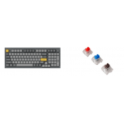 Клавиатура проводная, Q5-N3,RGB подсветка,коричневый свитч,100 кнопок, цвет серый
