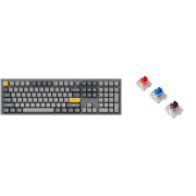 Клавиатура проводная, Q6-N2,RGB подсветка,синий свитч,104  кнопоки, цвет серый