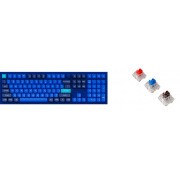 Клавиатура проводная, Q6-O3,RGB подсветка,коричневый свитч,104  кнопоки, цвет синий