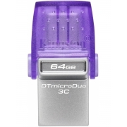 Флешка Kingston 64Gb DataTraveler DTDUO3CG3/64GB USB3.0 фиолетовый