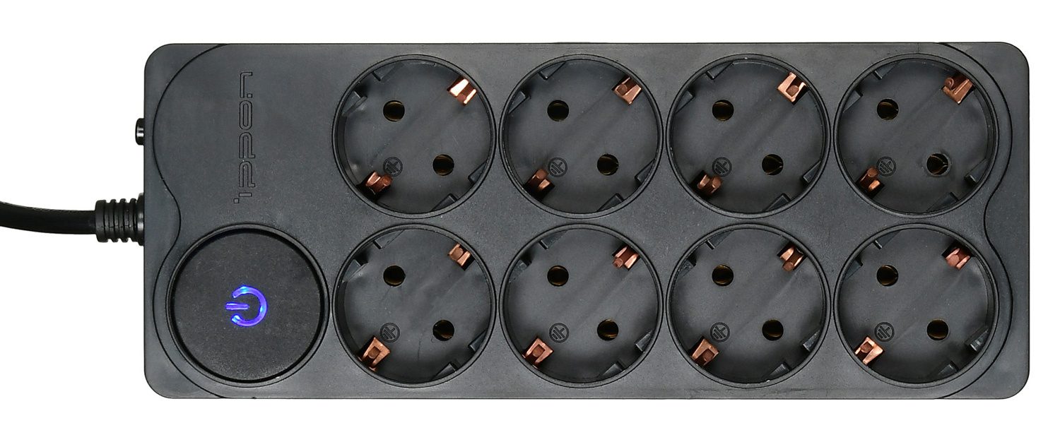 Сетевой фильтр Ippon BK238-16 3м (8 розеток), черный 