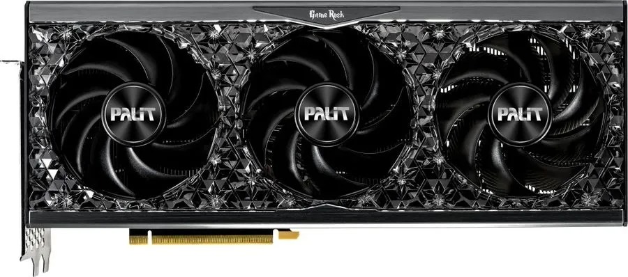 Видеокарта Palit PCI-E 4.0 PA-RTX4080 GAMEROCK OMNIBLACK NVIDIA GeForce RTX 4080 16384Mb 256 GDDR6X 2205/22400 HDMIx1 DPx3 HDCP Ret