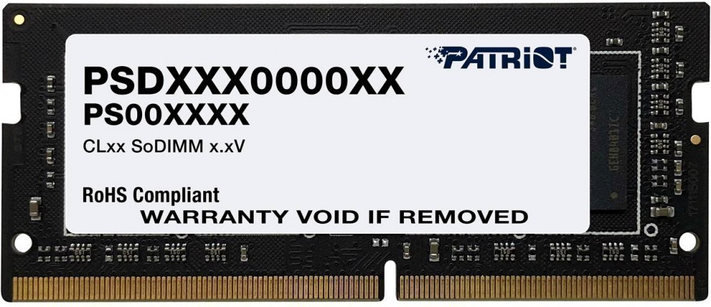 Оперативная память SO-DIMM Patriot Signature DDR4 32Gb 2666MHz (PSD432G26662S)