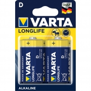 Батарейка Varta LONGLIFE LR20 D BL2 Alkaline 1.5V (4120) (2/20/100) 04042