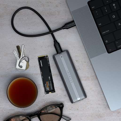Внешний корпус Satechi USB-C NVME AND SATA SSD ENCLOSURE. Цвет: серый космос