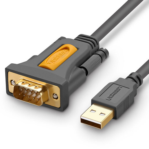Адаптер UGREEN CR104 (20222) USB to DB9 RS-232 Adapter Cable. Длина 2 м. Цвет: серый
