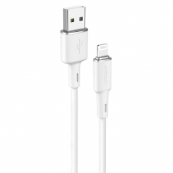 Кабель ACEFAST C2-02 USB-A to Lightning zinc alloy silicone charging data cable для подзарядки и передачи данных. Цвет: белый