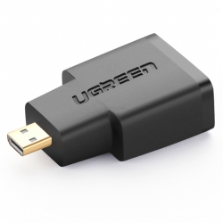 Адаптер UGREEN (20106) Micro HDMI Male to HDMI Female Adapter. Цвет: черный