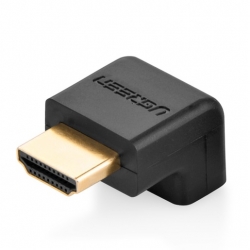 Адаптер угловой UGREEN HD112 (20109) HDMI Male to Female Angled Down Adapter (угол вниз). Цвет: черный