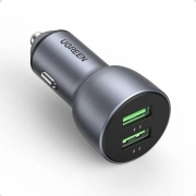 Автомобильное зарядное устройство UGREEN CD213 QC 3.0+QC 3.0 Dual USB-A 36W Fast Car Charger (10144)