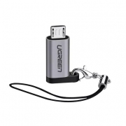 Адаптер UGREEN US282 (50590) USB-C Female to Micro USB Male Adapter. Цвет: серый