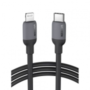 Кабель UGREEN US387 (20304) USB-C to Lightning Silicone Cable. Длина: 1 м. Цвет: черный