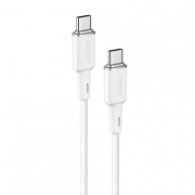 Кабель ACEFAST C2-03 USB-C to USB-C zinc alloy silicone charging data cable для подзарядки и передачи данных. Цвет: белый
