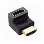 Адаптер угловой UGREEN HD112 (20110) HDMI Male To Female Angled Up Adapter (угол вверх). Цвет: черный