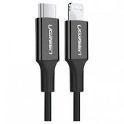 Кабель UGREEN US171 (60752) USB-C to Lightning M/M Cable Rubber Shell. Длина: 2м. Цвет: черный