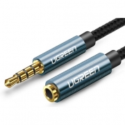 Удлинитель кабеля UGREEN AV118 (40673) 3.5mm Male to 3.5mm Female Extension Braid. Длина: 1м. Цвет: черный