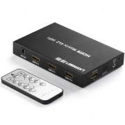 Переключатель UGREEN (40216) 4x2 HDMI Matrix Switch Box With 5V 1A DC (5.5*2.1*10mm) с блоком питания*1. Цвет: черный