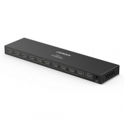 Сплиттер UGREEN CM514 (50949) HDMI Splitter 1 In 10 Out With 12V 2A DC (5.5*2.1*11mm ) с блоком питания*1. Цвет: черный