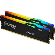 Оперативная память Kingston FURY Beast Black RGB DDR5 64Gb (2x32Gb) 5200Mhz (KF552C40BBAK2-64)