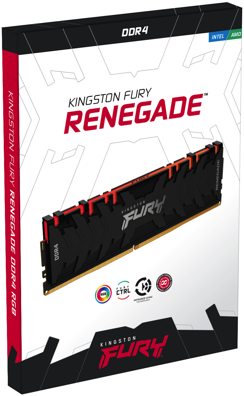 Оперативная память Kingston FURY Renegade RGB DDR4 64Gb (2x32Gb) 3600MHz (KF436C18RBAK2/64)