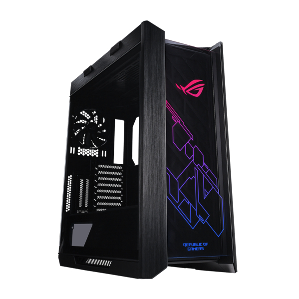 ASUS GX601 ROG STRIX HELIOS CASE Black RGB ATX/EATX mid-tower gaming case with tempered glass, aluminum frame, GPU braces, 420mm radiator support and Aura Sync,17.8 Kg.EATX (12