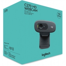 Камера Web Logitech HD Webcam C270, черный 