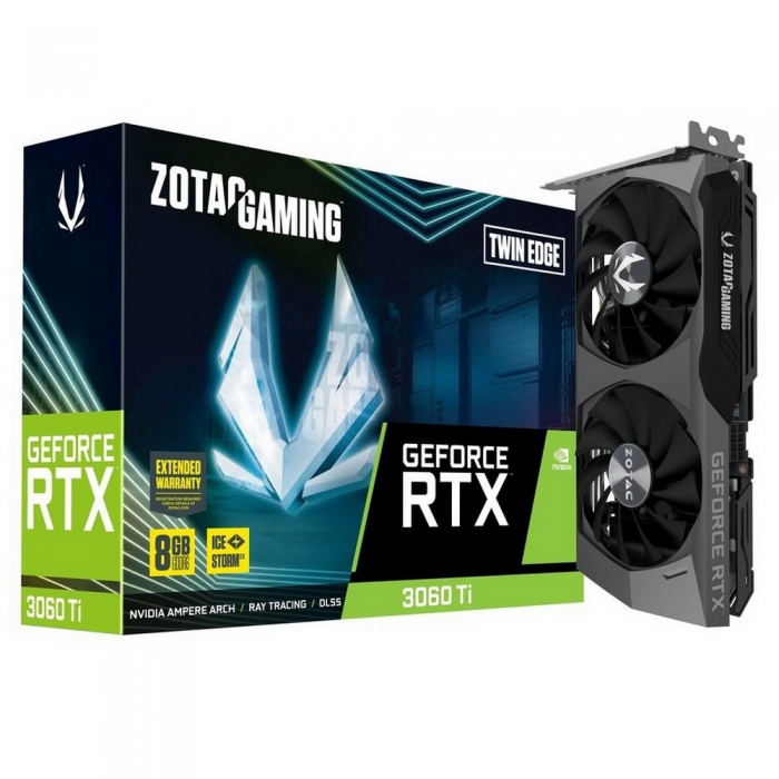 Видеокарта ZOTAC GeForce RTX 3060 Ti LHR TWIN EDGE 8Gb (ZT-A30610E-10MLHR)
