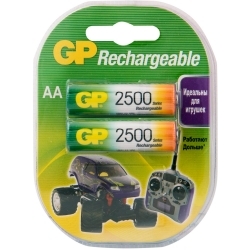 Перезаряжаемые аккумуляторы GP 250AAHC AA, емкость 2450 мАч - 2 шт. в клемшеле 4891199069901
