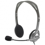 Наушники Logitech Stereo Headset H110 серебристый (981-000472)