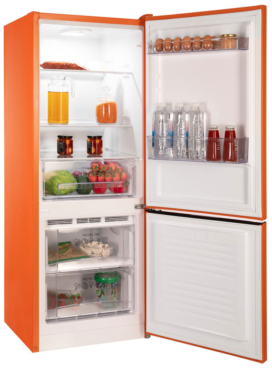 Двухкамерный холодильник NORDFROST NRB 121 оранжевый
