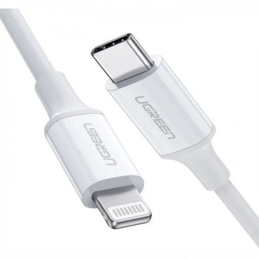 Кабель UGREEN US171 (60749) USB-C to Lightning Cable M/M Nickel Plating ABS Shell. Длина: 2 м. Цвет: белый