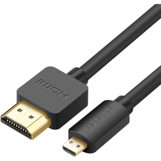 Кабель UGREEN HD127 (30148) Micro HDMI to HDMI Cable. Длина: 1м. Цвет: черный