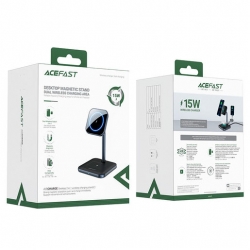 Беспроводное зарядное устройство ACEFAST E1 desktop 2-in-1 wireless charging stand (AF-E1-GY)