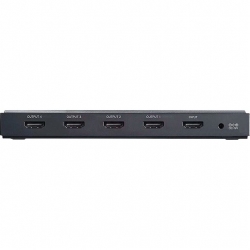 Сплиттер UGREEN CM187 (50708) HDMI 2.0 Splitter 1-In 4-Out 5V 2A (DC 3.5*1.35*9.5mm). Цвет: черный
