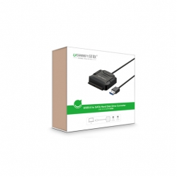 Конвертер UGREEN CR108 (20611) USB to SATA Hard Drive Converter Cable EU. Цвет: черный